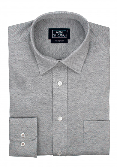 LIGHT GREY KNIT PIQUE