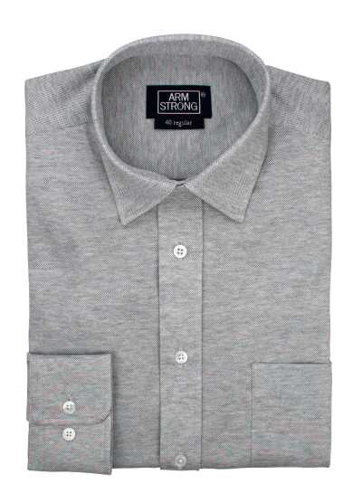 LIGHT GREY KNIT PIQUÉ