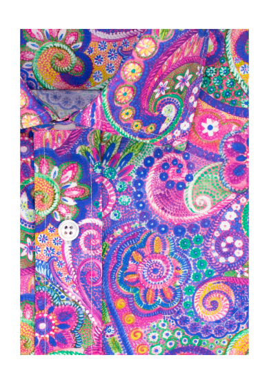 MULTICOLOR PAISLEY PRINTED POPLIN