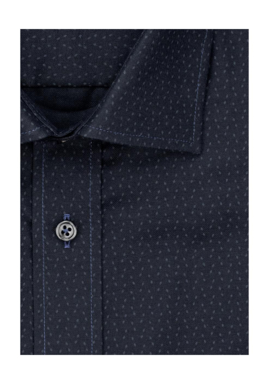 NAVY BLUE DOTS PRINTED TWILL