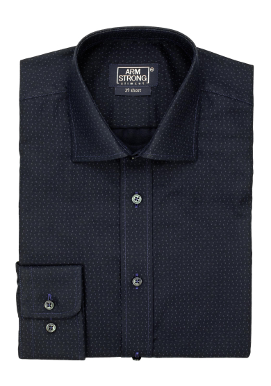 NAVY BLUE DOTS PRINTED TWILL
