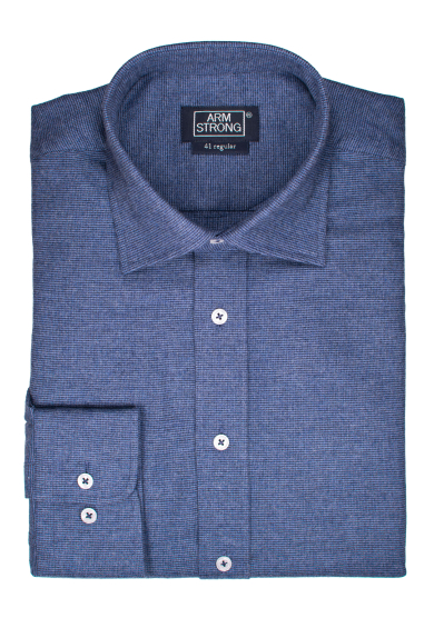 NAVY BLUE MINI DOGTOOTH FLANNEL TWILL