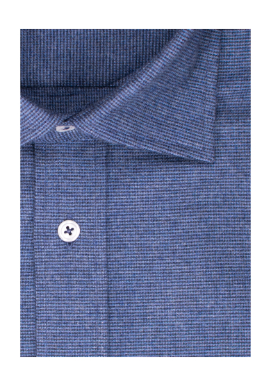 NAVY BLUE MINI DOGTOOTH FLANNEL TWILL