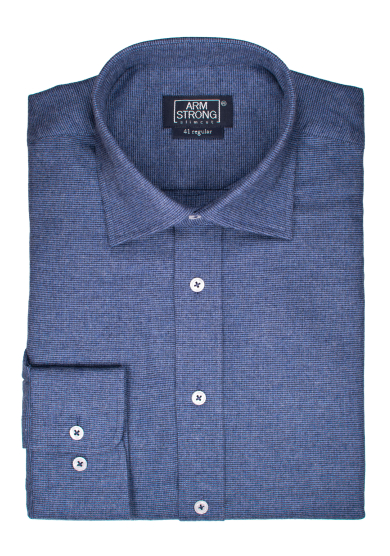 NAVY BLUE MINI DOGTOOTH FLANNEL TWILL