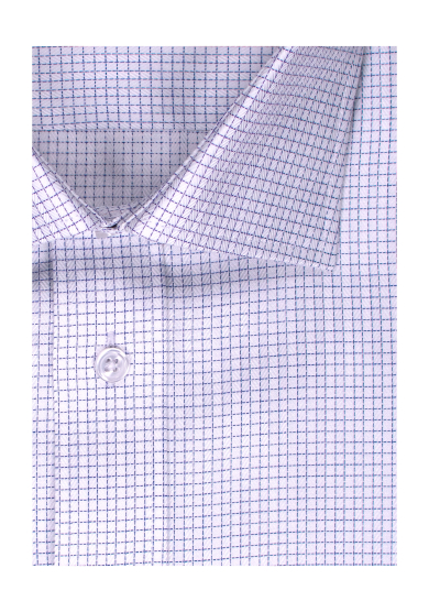 NAVY CHECK HERRINGBONE TWILL