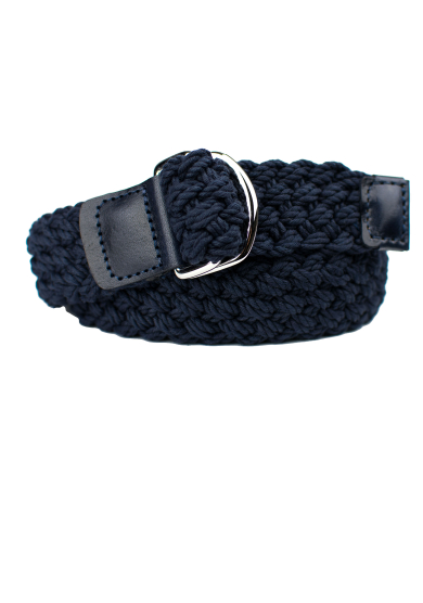 NAVY COTTON BRAIDED BELT