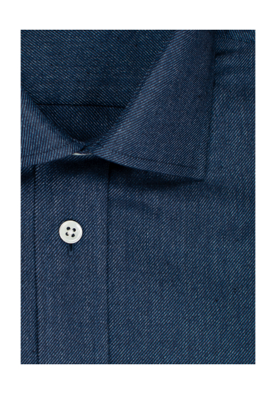 NAVY COTTON CASHMERE TWILL