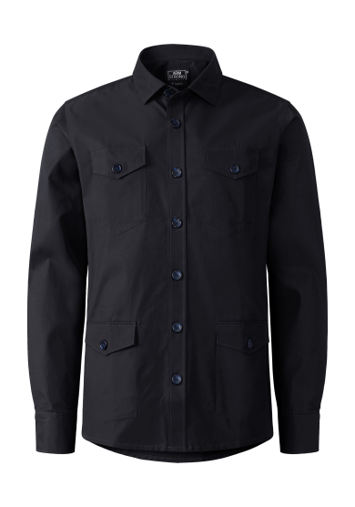 NAVY COTTON TECH TWILL OVERSHIRT