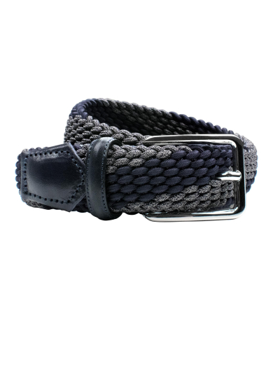 NAVY GREY STRETCH BELT