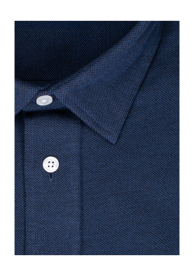NAVY KNIT PIQUÉ