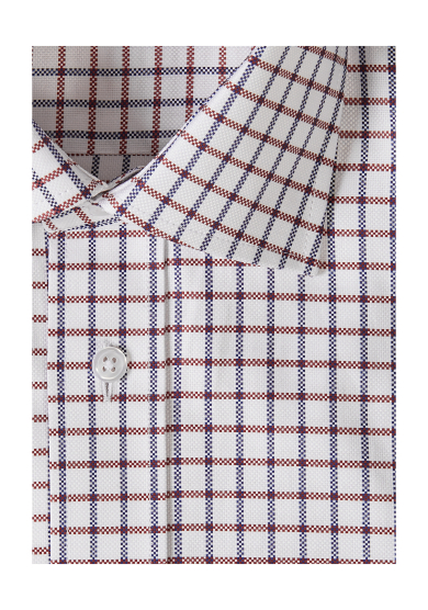 NAVY RED CHECK OXFORD