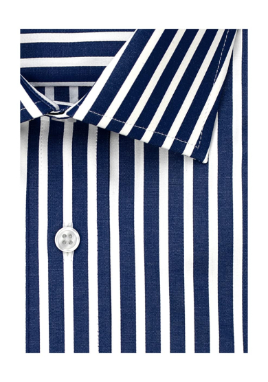 NAVY STRIPE POPLIN