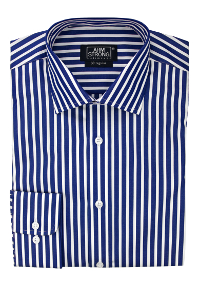 NAVY STRIPE POPLIN