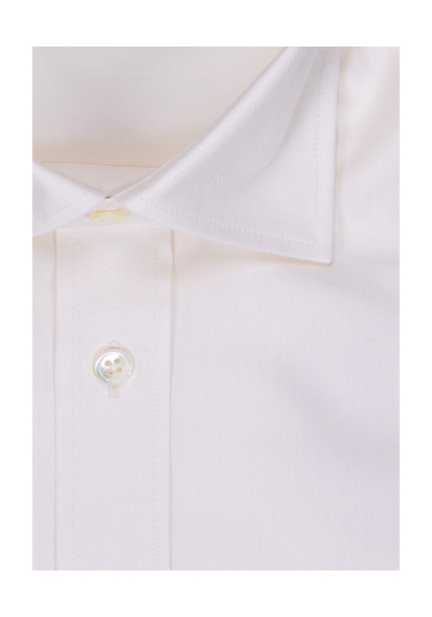 OFF-WHITE HERRINGBONE COTTON SILK CASHMERE TWILL