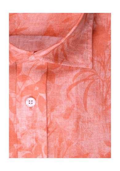 ORANGE PRINTED LINEN