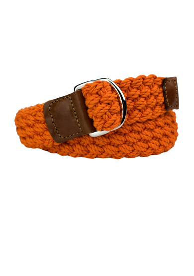 ORANGE COTTON BRAIDED BELT