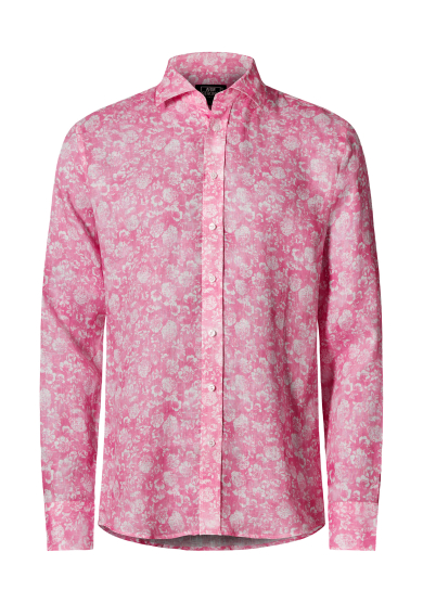 PINK FLOWER PRINTED LINEN