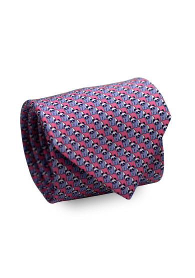 PINK PANDA SILK TIE