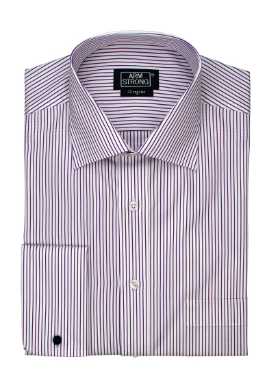 PURPLE STRIPE POPLIN