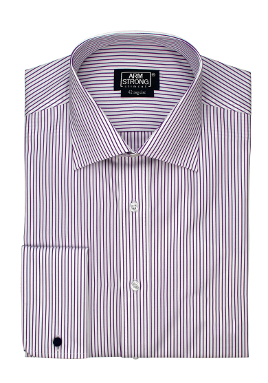 PURPLE STRIPE POPLIN