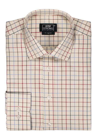 RED GREEN CHECK TWILL