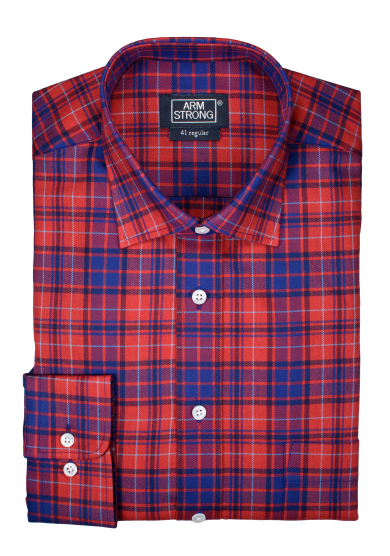 RED NAVY MULTI CHECK TWILL