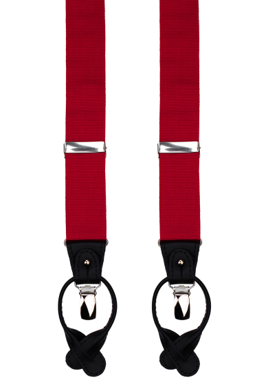RED RIBBED SUSPENDERS