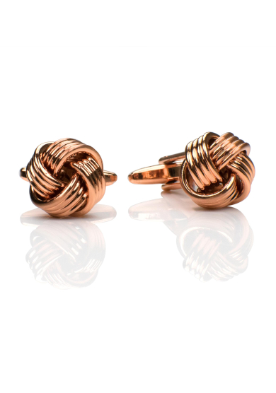 ROSE GOLD KNOT CUFF LINK