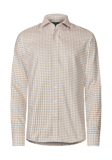 GREEN BROWN CHECK OXFORD