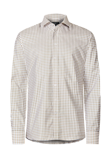 GREEN BEIGE CHECK OXFORD