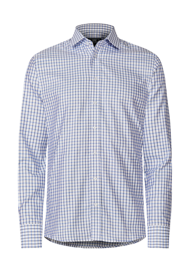 NAVY BLUE CHECK OXFORD