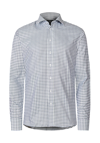 NAVY GREEN CHECK OXFORD