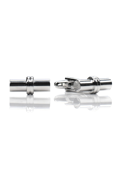 CHROME CYLINDER CUFF LINK