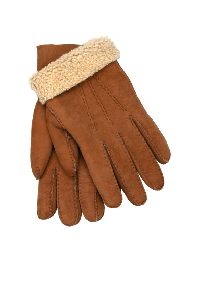 TAN SHEARLING GLOVES