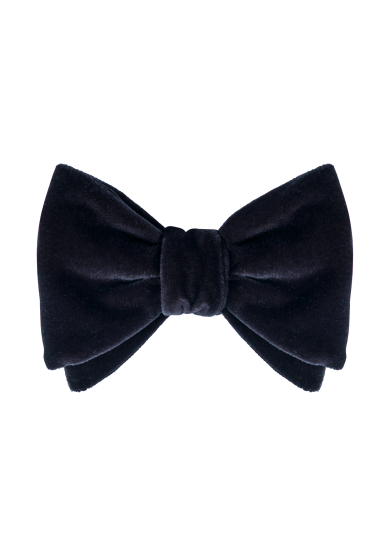 NAVY VELVET BOW TIE