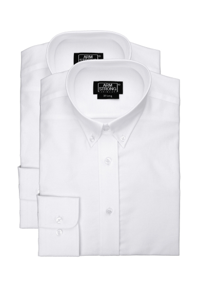 WHITE HEAVY OXFORD 2-PACK