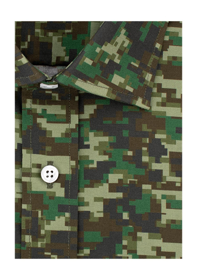 WOODLAND CAMOUFLAGE POPLIN