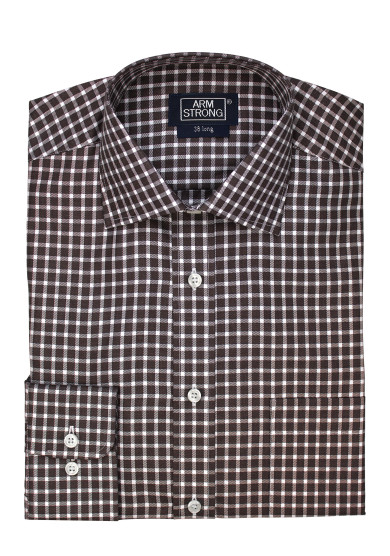 BROWN CHECK TWILL