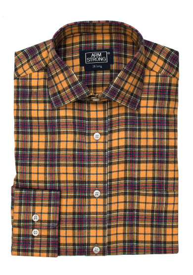 ORANGE MULTI CHECK TWILL