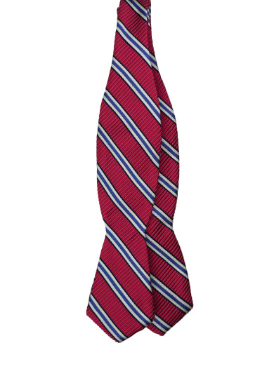 CERISE PURPLE STRIPE BOW TIE