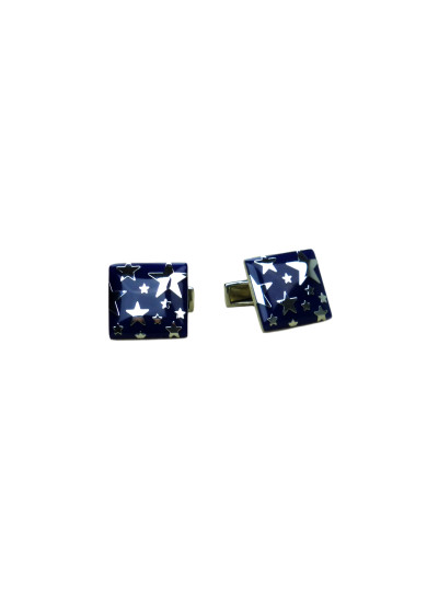 BLUE STAR CUFF LINK