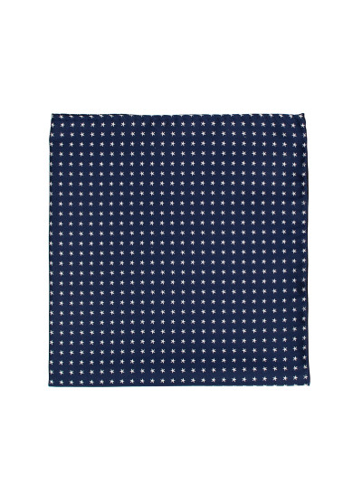BLUE STAR POCKET SQUARE