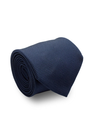 NAVY SOLID SILK TIE
