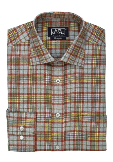 GRAY MULTI CHECK TWILL