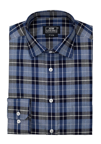 BLUE NAVY CHECK TWILL