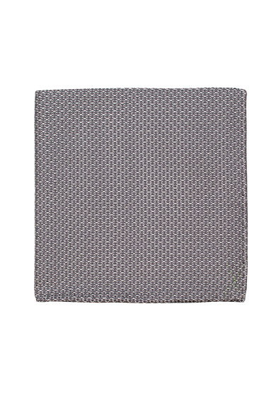 GREY WHITE GRENADINE POCKET SQUARE