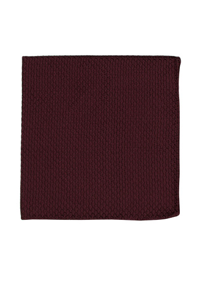 DARK RED GRENADINE SILK POCKET SQUARE