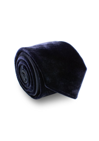 NAVY VELVET TIE