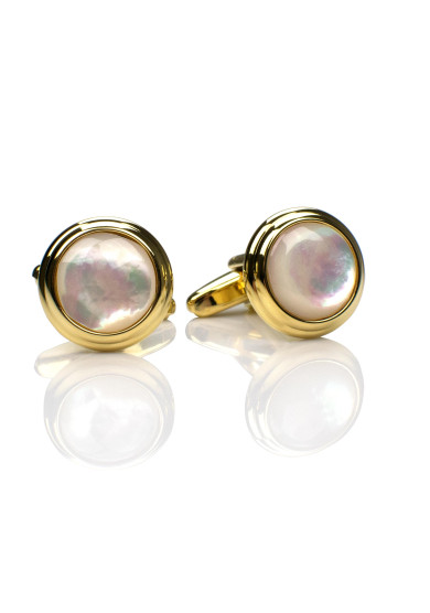 PEARL GOLD CUFF LINK
