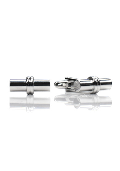 CHROME CYLINDER CUFF LINK